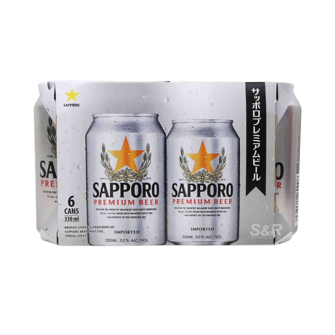Sapporo Premium Beer 6 cans x 330mL